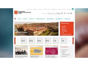 University of Chemistry and Technology, Prague's Website Screenshot