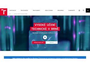 Brno University of Technology's Website Screenshot