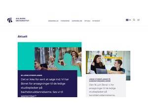 Aalborg University's Website Screenshot