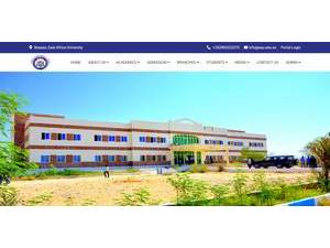 East Africa University's Website Screenshot