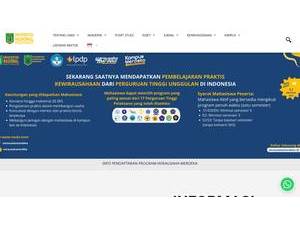 National University, Indonesia's Website Screenshot