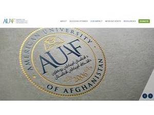 The American University of Afghanistan's Website Screenshot