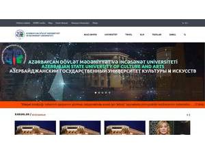 Azərbaycan Dövlət Mədəniyyət ve Incəsənət Universiteti's Website Screenshot