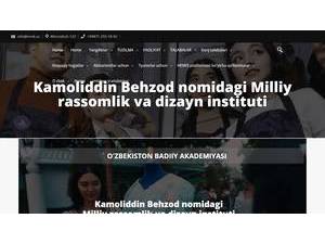 Kamoliddin Behzod Nomidagi Milliy Rassomlik Va Dizayn Instituti's Website Screenshot