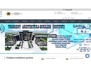 Toshkent Arxitektura-Qurilish Universiteti's Website Screenshot