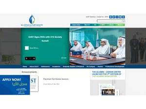 جامعة الخليج للعلوم والتكنولوجيا's Website Screenshot
