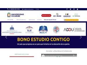 University of Caribe's Website Screenshot