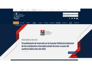 Escuela Politécnica Nacional's Website Screenshot