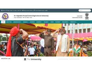 डॉ. राजेन्द्र प्रसाद केन्द्रीय कृषि विश्वविद्यालय's Website Screenshot