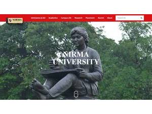 Nirma University's Website Screenshot
