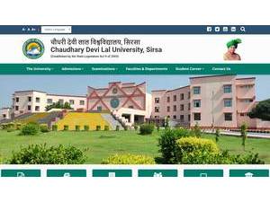 Chaudhary Devi Lal University's Website Screenshot