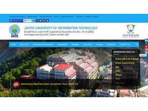 Jaypee University of Information Technology's Website Screenshot