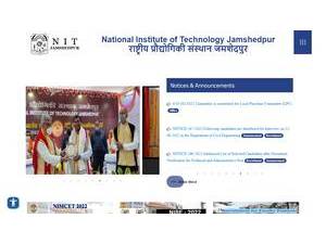National Institute of Technology, Jamshedpur's Website Screenshot