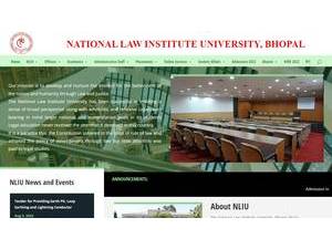 राष्ट्रीय लॉ संस्थान विश्वविद्यालय's Website Screenshot