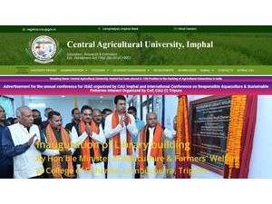 केन्द्रीय कृषि विश्वविद्यालय's Website Screenshot