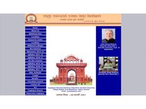 Jagadguru Ramanandacharya Rajasthan Sanskrit University's Website Screenshot