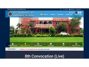 कोटा विश्वविद्यालय's Website Screenshot