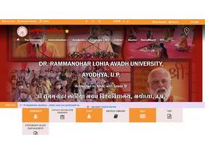 Dr. Ram Manohar Lohia Avadh University's Website Screenshot