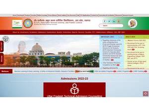 डॉ ए॰ पी॰ जे॰ अब्दुल कलाम प्राविधिक विश्वविद्यालय's Website Screenshot