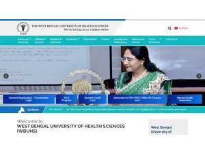 West Bengal University of Health Sciences's Website Screenshot