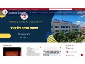 Trường Đại học Văn hóa Hà Nội's Website Screenshot