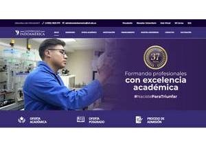 Indoamérica University's Website Screenshot