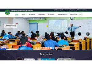 Bangladesh University of Professionals's Website Screenshot