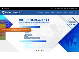 Epoka University's Website Screenshot