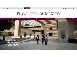 El Colegio de México's Website Screenshot