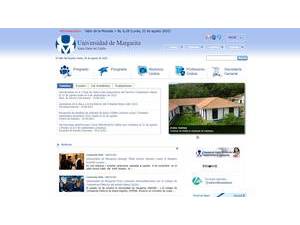 Margarita University's Website Screenshot