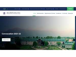 राष्ट्रीय प्रौद्योगिकी संस्थान, श्रीनगर's Website Screenshot