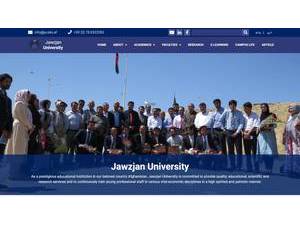 Jawzjan University's Website Screenshot