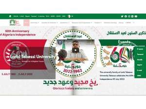Université Larbi Tebessi de Tébessa's Website Screenshot