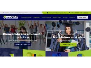University of the Andes, Bolivia's Website Screenshot