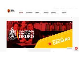 Private University of Oruro's Website Screenshot