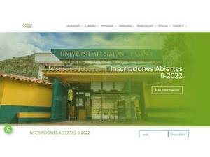 Simón I. Patiño University's Website Screenshot