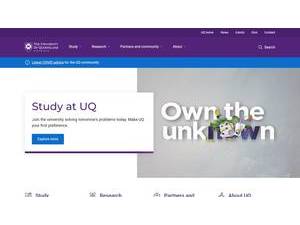 The University of Queensland's Website Screenshot