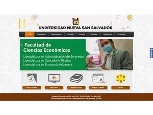 New University San Salvador's Website Screenshot