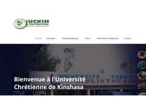 Université Chrétienne de Kinshasa's Website Screenshot