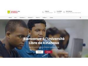 Université Libre de Kinshasa's Website Screenshot