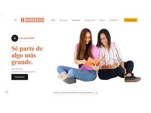 Universidad de Los Hemisferios's Website Screenshot