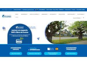 Ecotec University's Website Screenshot