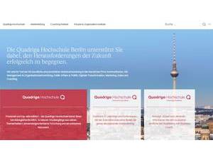 Quadriga University of Applied Social Sciences Berlin's Website Screenshot