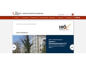 Bremen University of Public Administration's Website Screenshot
