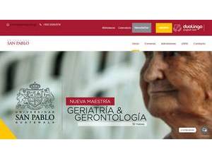 San Pablo University of Guatemala's Website Screenshot