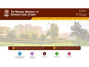 The National University of Advanced Legal Studies's Website Screenshot