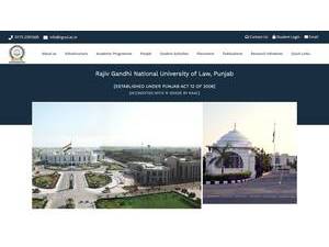Rajiv Gandhi National University of Law's Website Screenshot
