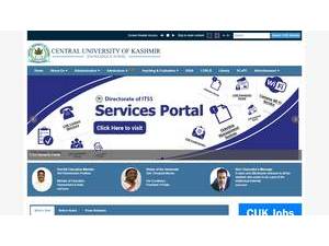Central University of Kashmir's Website Screenshot
