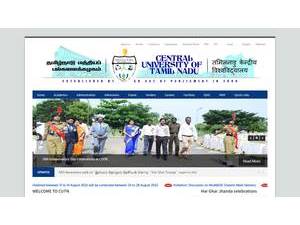 Central University of Tamil Nadu's Website Screenshot