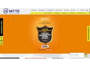 NITTE University's Website Screenshot
